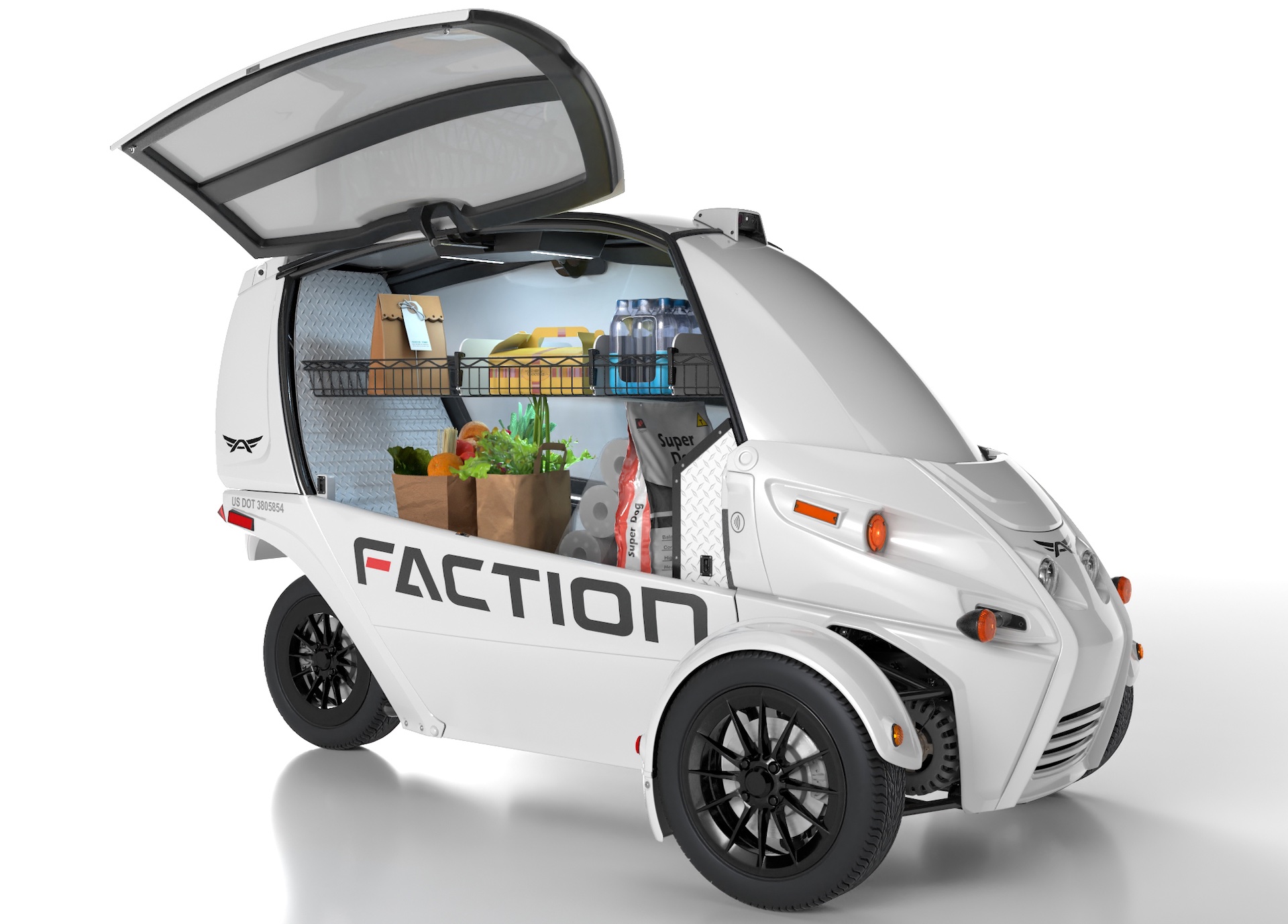 Arcimoto and Faction unveil the D1 next-generation driverless delivery vehicle